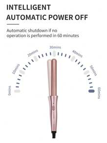 QHDJE 可旋轉電源線捲髮棒,25毫米/1英寸直徑,溫度控制,保護頭髮同時造型 - 玫瑰金 - 查看 8