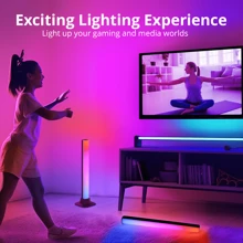 2 包 RGB 智能 LED 灯，具有多种灯光效果和音乐模式，LED 电视背光，情绪灯，游戏、电影、电脑、电视、房间装饰的氛围灯 - 彩色 - 查看 4