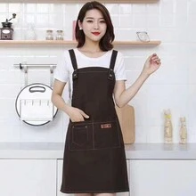 Mandiles Cocina Delantal Chef Barberia Multiusos Unisex - Negro - Ver 2