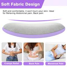 1pc Portable Heating Pads For Cramps Cordless Cramp Massager For Period With 6 Heat Levels And 6 Massage Modes Rechargeable Heating Pad - Purple - View 6