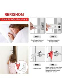 1入組鐵製門擋，現代紅色旅行門擋支架 - 紅色 - 查看 5