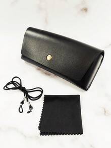 1pc Boho Vintage Style Large Cat Eye Women's Fashion Glasses, Classic Travel Eyewear With Gold Colored Half Frame, Metal Hinges And Rim, Acetate Frame And Lens For Men And Women In All Seasons. Perfect For Driving, Fishing, Camping, Cycling, Hiking And Running. Comes With Decorative Eyeglass Cord And Protection Coating. - Coffee Brown - View 3