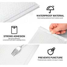 50入組11*15英寸氣泡信封,白色氣泡信封,墊緩衝信封自封,防水,緩衝墊信封,適用於送給女性的禮物,送給男性的禮物,小物品,化妝品用品 - 白色 - 查看 5