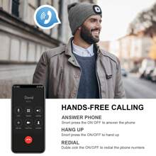 YunTuo 1 件男女通用音樂帽led 無簷小便帽帶燈usb 可充電音樂帽帶燈可調節3 級亮度頭燈無簷小便帽適合冬季戶外活動、遛狗、跑步、釣魚、鏟土、遠足、騎自行車、通勤、男士禮物爸爸父親情人節usb 充電帽 - 元寶寶藍 - 查看 2