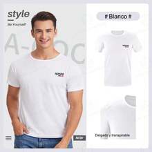Playeras Deportivas Hombre Casual Slim Fit Correr Gym Ropa Deportiva Secado Rápido Camiseta Informal para todos los días - Blanco - Ver 9