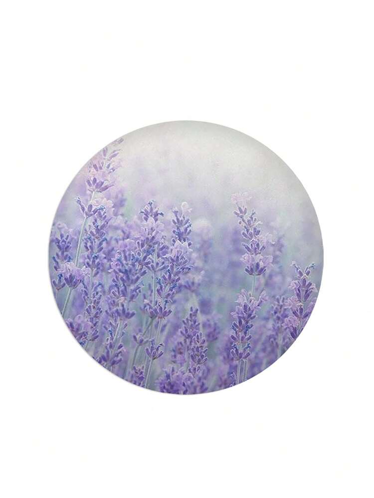 2入組紫色薰衣草印花耐熱、防滑家用杯墊,節日裝飾面皮革杯墊 - 彩色 - 查看 2