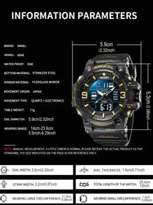 Smael Sports Waterproof Electronic Wristwatch - Black - View 2