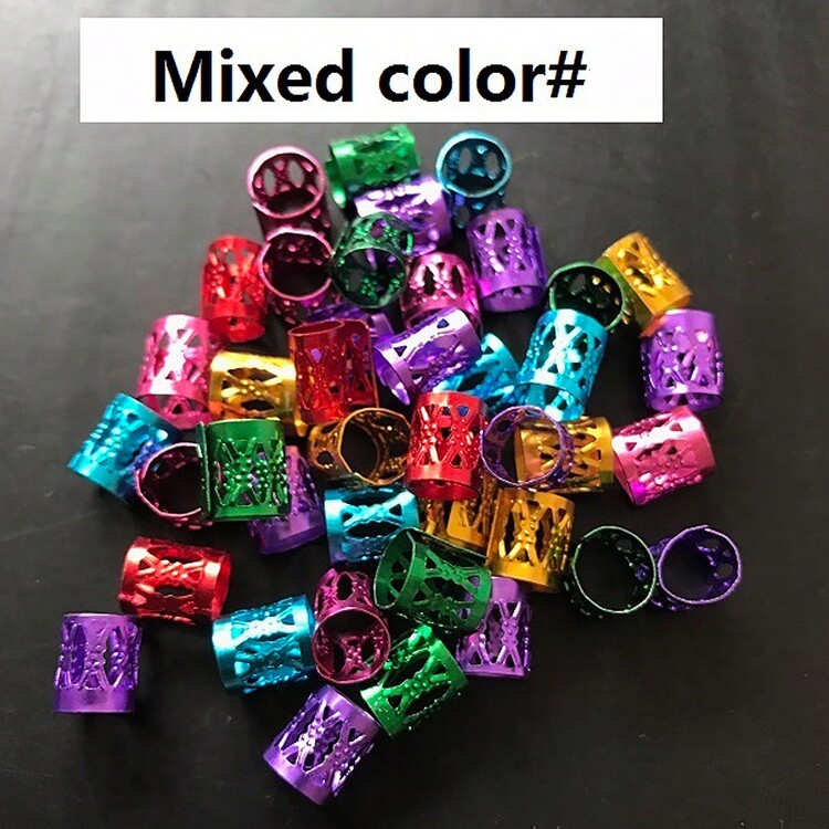 100pcs Colorful Adjustable Metal Hair Clips For Braiding, Dreadlocks, And Viking Accessories - Multicolor - View 7