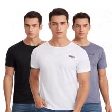 Playeras Deportivas Hombre Casual Slim Fit Correr Gym Ropa Deportiva Secado Rápido Camiseta Informal para todos los días - Blanco - Ver 1