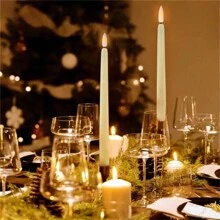 6/12pcs LED Flameless Taper Candles 2AAA Battery Operated Fake Flickering Candlesticks Electric Long Candles For Wedding Home Decor - Bullet - View 5