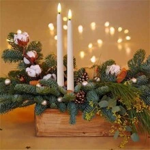 6/12pcs LED Flameless Taper Candles 2AAA Battery Operated Fake Flickering Candlesticks Electric Long Candles For Wedding Home Decor - Bullet - View 6