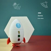 1個新款嬰兒洗澡玩具,有趣的卡通火箭造型,可以游泳、騰空、水上玩耍 - 白色 - 查看 3