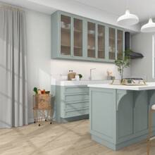 Gold Metal Deep Set Metal Mesh Laundry Basket Storage Cart with Wheels - Gold - View 3