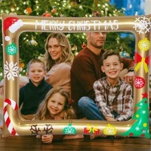 New Pvc Creative Photo Frame, Handheld Inflatable Frame, Festival Decoration Venue Prop, Party Handheld Selfie Frame And Group Photo Prop - Multicolor - View 2