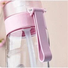 1pc Creative Zero Sugar And Zero Calorie Aroma Water Cup With Sports Straw And Handle, Flip Lid For Convenient Drinking - Color - View 6
