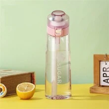 1pc Creative Zero Sugar And Zero Calorie Aroma Water Cup With Sports Straw And Handle, Flip Lid For Convenient Drinking - Color - View 9