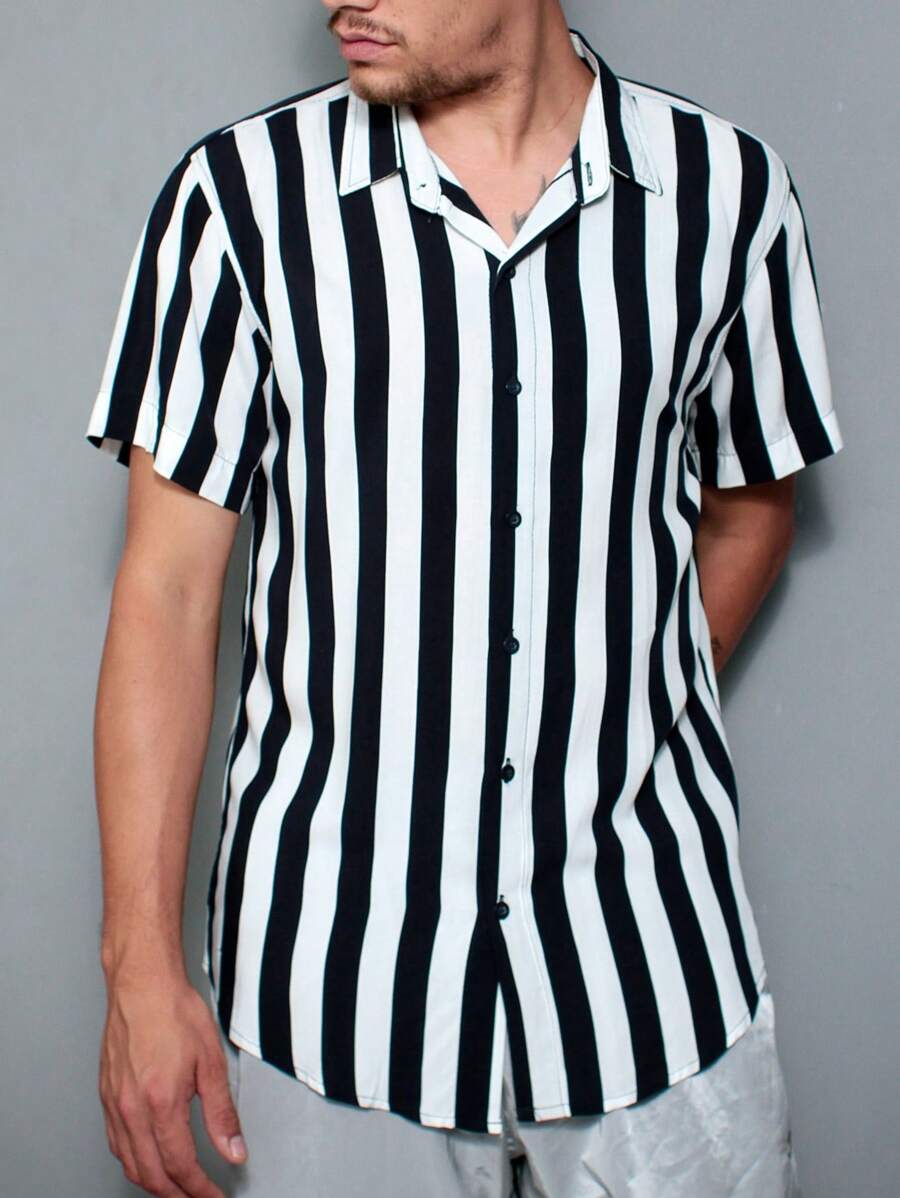 Men Polo Shirts - Đen và trắng - Xem 1