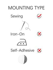 10 cái Rhinestone Decor hình trái tim Iron-on Patch - Nhiều màu - Xem 6