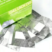 100入/盒指甲去除錫紙,膠片去除錫紙,指甲藝術浸泡卸除器,鋁質指甲袋 - 銀色 - 查看 7