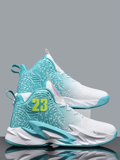Zapatos De Deporte Nuevos De Estilo Alto Para Chicos, Zapatillas De Baloncesto Atléticas, Antideslizantes, Resistentes Al Desgaste, Absorción De Choques, Para Correr, Deportivas Y De Ocio.