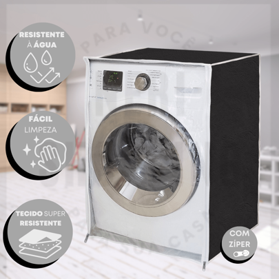 Capa Maquina de lavar Lava Seca abertura Frontal 8kg 9kg 10kg 11kg Impermeavel Com ziper