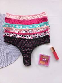 Kit 05 Calcinha Feminina Fio Dental de Microfibra Tanga Fio Moda Feminina