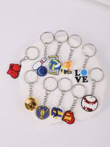 20pcs Cartoon Sports Style Keychains Keyrings For Party, Holiday, Back To School Gifts - Multicolor - View 4