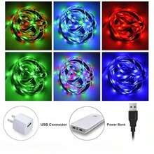 1入組5m-10m Rgb Led燈條smd 2835 225/450 Led柔性發光二極管,帶有3鍵控制器,適用於臥室、客廳、電視、電腦、家居裝飾(不含包裝盒) - 三色(紅綠藍) - 查看 6