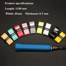 4pcs/set Badminton Racket Grip With 7c Plane Design, Sweat Absorbent Band, Hole Puncher, Sweat & Slip Resistant, Compatible With Fishing Rod, Pickball, All Kinds Of Sport Equipment And Fitness Equipment Handles, Wraps, Affordable And Various Colors Available, Pretty Cool And Amusi - White - View 2