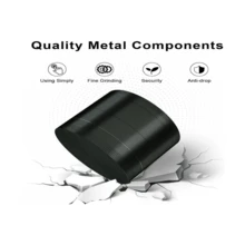 1pc 4-Layer 4cm Mini Colorful Ombre Style White & Black Grinder Made Of Metal For Crushing Or Smoking Herbs - Black - View 5