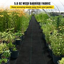 Weeds Barrier Fabric Cloth 3x50 To 6.5x330 Ft Landscape Woven 2.4 To 5.8 Oz PP With High Permeability Mat Ground Cover Garden Weeds Control - 3FTx300FT-5.8Oz - 查看 2