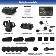 Audífonos Bt57 Bluetooth Para Casco De Motocicleta Ipx6