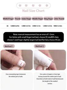 10pcs Black Grey Gradient Star Rhinestone Press On Nails | Edgy Y2K Style False Nails Set For Daily & Party Wear - Multicolor - View 4