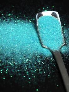 RIKONKA 10克彩虹指甲藝術閃粉,閃耀度高的鉻顏料,可用於自製指甲設計飾品和用品 - 淺藍色 - 查看 4