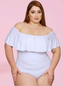 Plus Size Jumpsuits - 白色 - 查看 1