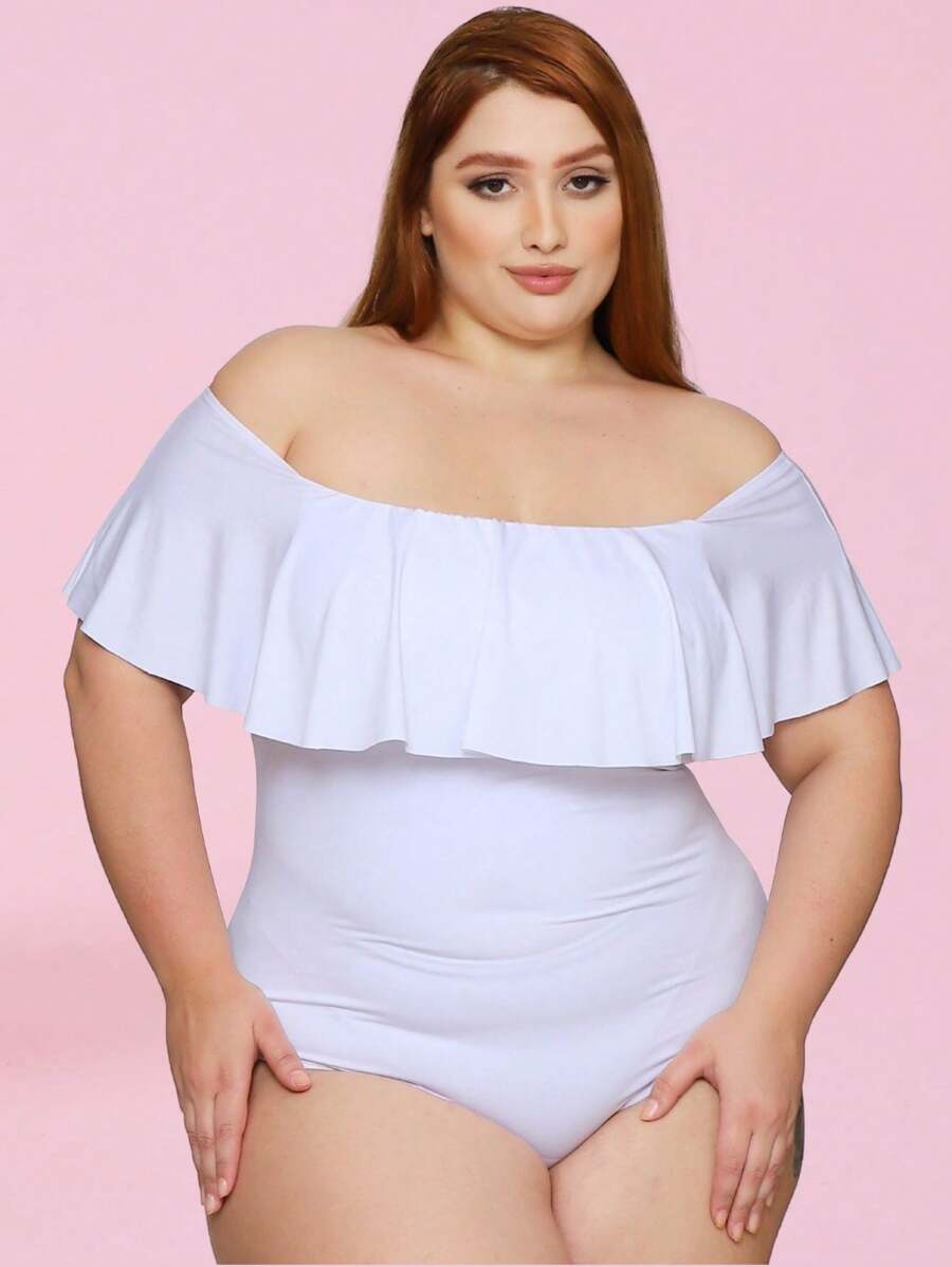 Plus Size Jumpsuits - 白色 - 查看 1