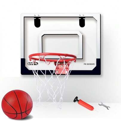 FELIN Canastas de baloncesto, Canasta de Baloncesto para Niños, Soporte Colgante para Baloncesto, Montaje en pared sin Perforaciones, con 3 Pelotas, Bomba, Puntuación Electrónica para Interiores y Exteriores para Niños