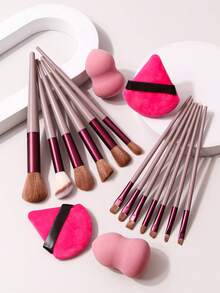 13pcs Makeup Brush Set - Large Size, Soft Powder Brush, Compact Design, Essential Makeup Tools For Students And Daily Makeup,Brush Set,Makeup Brush Kit,Make Up Brush Set,Make Up Set Complete,Makeup Brush Set,Complete Makeup Kit,Brush Kit,Brushes Makeup Set,Makeup Gift Set - Dusty Purple - View 4