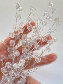 20 件高品质手工 DIY 亚克力串珠花，适用于家居装饰、花瓶插花、婚礼、新娘花束、礼物、发饰、假植物