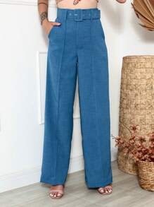 Women Pants - Blue - View 3