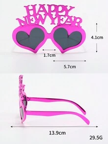 1只並適用男女的時尚紫色眼鏡,適合新年派對 - 紫色 - 查看 1