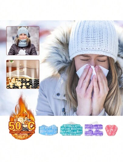 4-Piece Set Of Mugwort Self-Heating Warm Patches, Chinese Herbal Mugwort Patches Quickly Warm The Neck, Abdomen, Knees, And Feet
