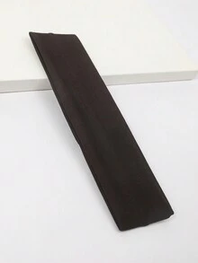 1件純色針織防滑髮帶彈性運動髮箍,適合瑜珈、普拉提、跑步運動等,咖啡色 - 咖啡 - 查看 3