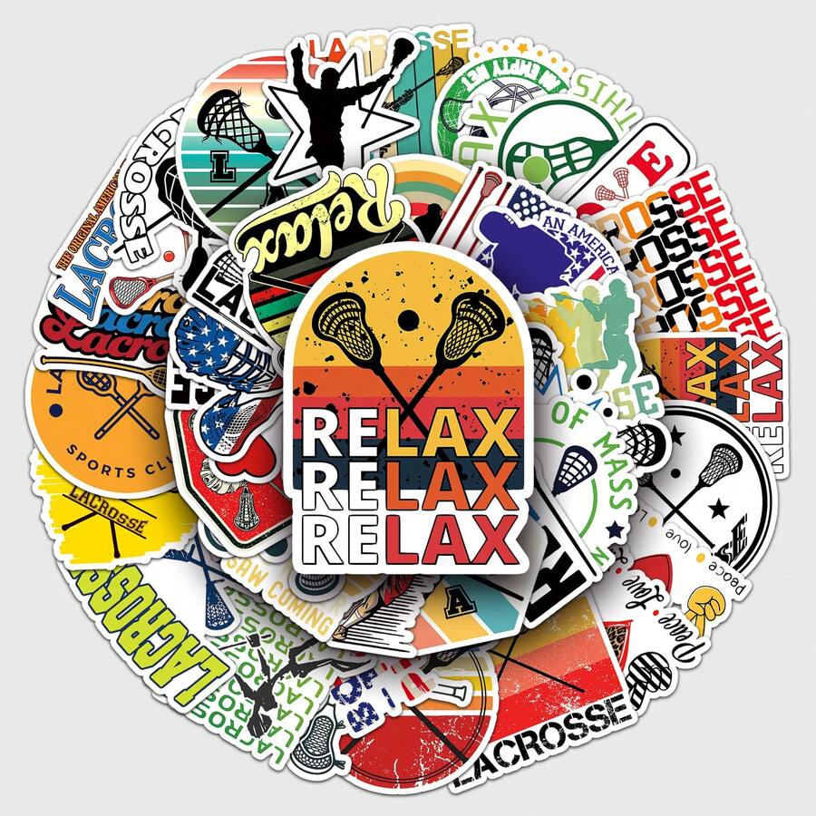 50入組/張曲棍球圖案卡通動漫guka貼紙,適用於兒童可愛時尚愛情塗鴉防水貼紙,適用於筆記型電腦、水瓶、滑板車、手機等 - 彩色 - 查看 1