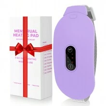 1pc Portable Heating Pads For Cramps Cordless Cramp Massager For Period With 6 Heat Levels And 6 Massage Modes Rechargeable Heating Pad - Purple - View 2