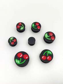 OKAYDOKY 2組矽膠雙層挖空兩色耳輪套裝,尺寸6mm、8mm、10mm和12mm至25mm,適合日常佩戴 - 彩色 - 查看 2