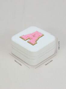 1入組紫色攜帶式旅行首飾收納盒,適用於項鍊、戒指、耳環、耳釘和其他小配飾 - 白色 - 查看 5