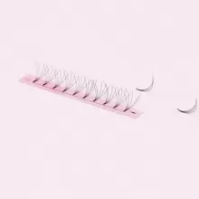 Mix8-15mm 3D 4D 5D 6D Russian Pre Made Volume Fans Premade Fans Eyelash Extensions Short Stem Premade Lash Extensions Lash Clusters, Eyelash Clusters, Individual Eyelashes, Lashes, Fake Lashes - D - View 9