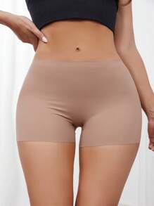 4pcs Seamless Boyshort Panties, Soft & Comfortable Low Waist Panties