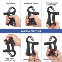 Hand Grip Strengthener R-Type With Counter, Arm & Wrist & Finger Fitness Equipment, Muscle Exercise Device - Blue - View 7